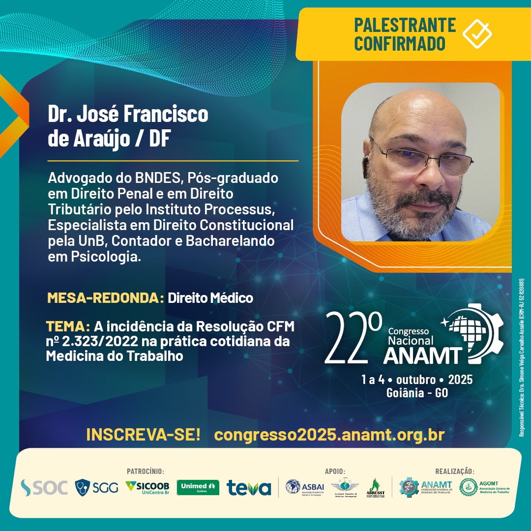 Post 90 - 22º Congresso ANAMT - José Francisco de Araújo-v2