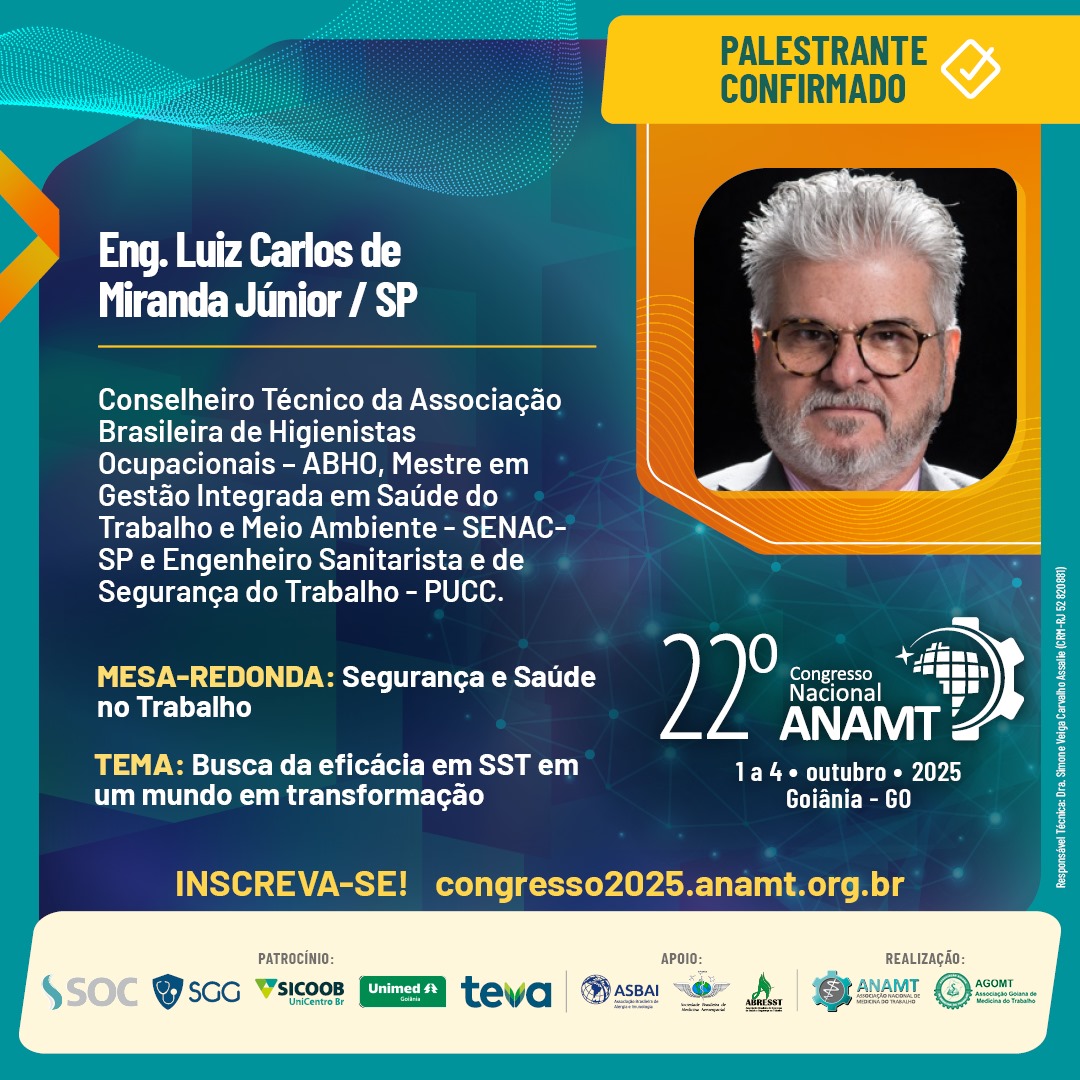 Post 95 - 22º Congresso ANAMT - Luiz Carlos de Miranda Júnior