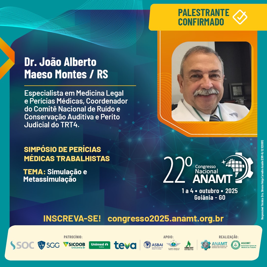 Post 97 - 22º Congresso ANAMT - João Alberto Maeso Montes
