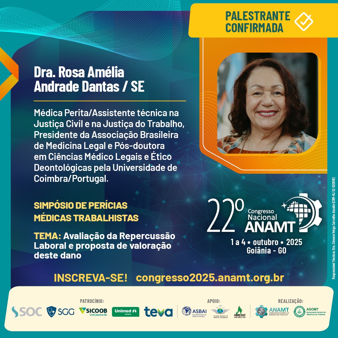 Post 99 - 22º Congresso ANAMT - Rosa Amélia Andrade Dantas