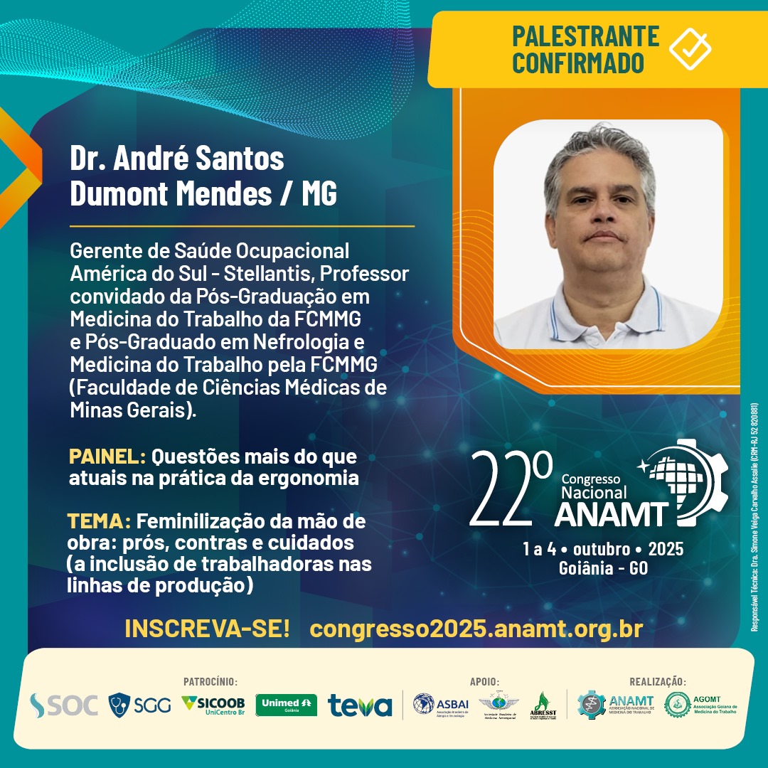 Post 101 - 22º Congresso ANAMT - André Santos Dumont Mendes
