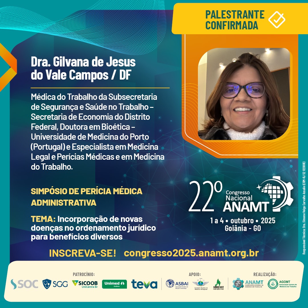 Post 105 - 22º Congresso ANAMT - Gilvana Campos