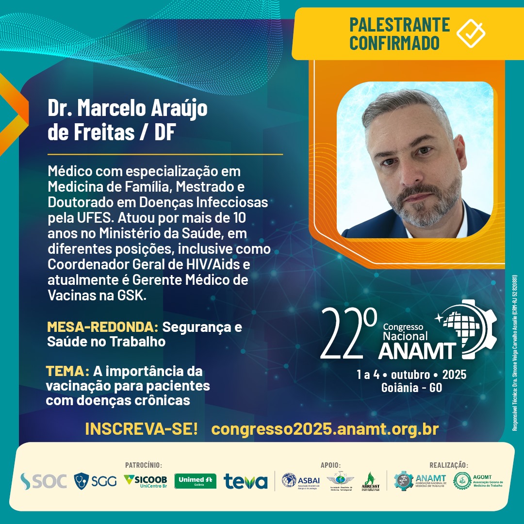 Post 106 - 22º Congresso ANAMT - Marcelo Araújo de Freitas