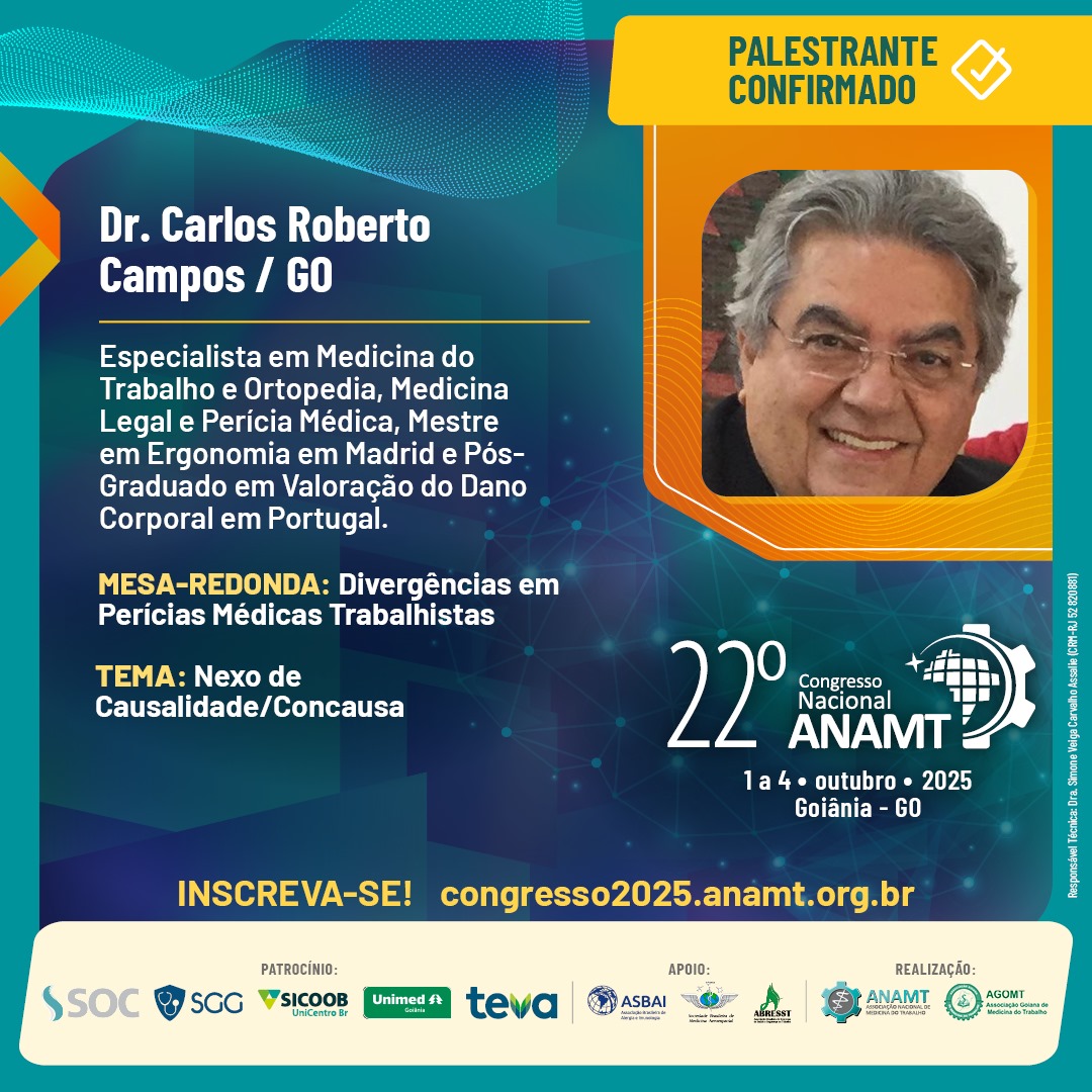 Post 108 - 22º Congresso ANAMT - Carlos Roberto Campos