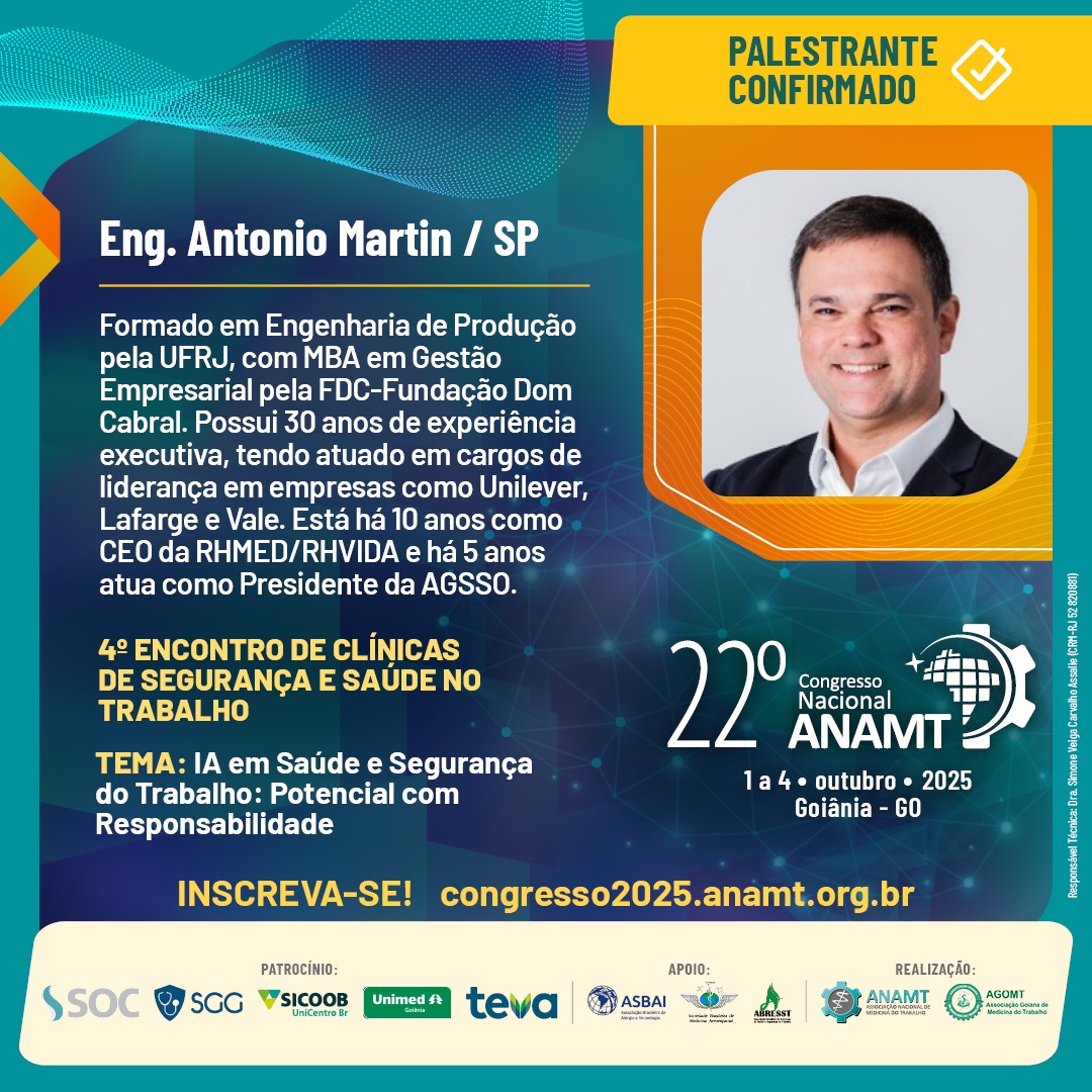 Post 110 - 22º Congresso ANAMT - Antonio Martin
