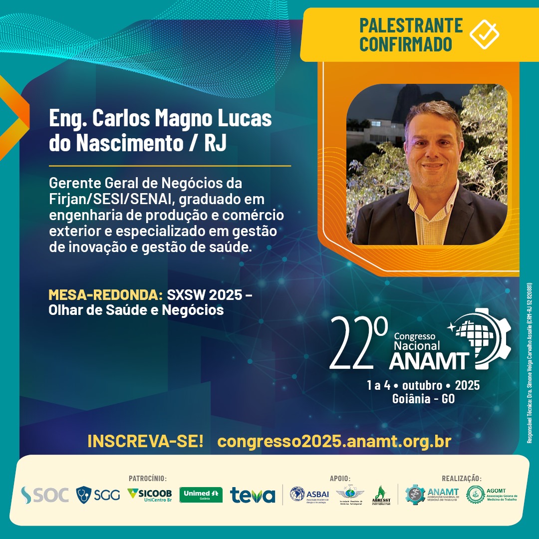Post 111 - 22º Congresso ANAMT - Carlos Magno Lucas do Nascimento